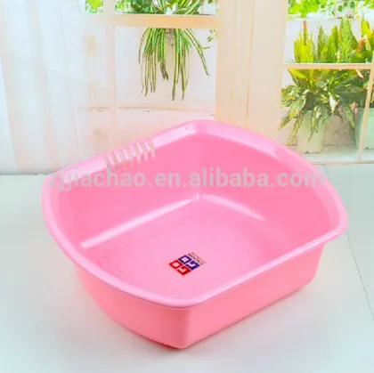 pp Solid color Rectangular Plastic Wash Basin