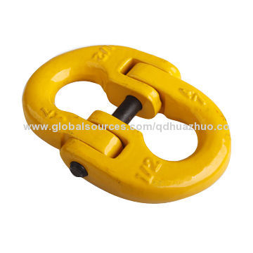 Drop forged G80 US type connecting link, A337, yellow or red painted, rigging hardware, ISO9001