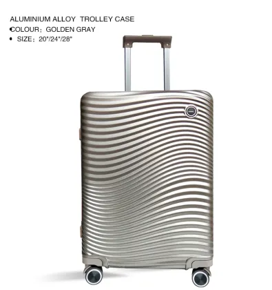 Personalized aluminum travel suitcase