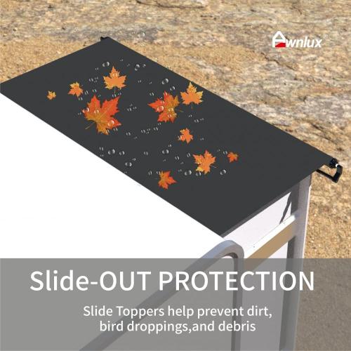 Black Modular Slide Topper Awning Slide Out Protection
