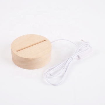 Wholesale 3D Wooden Illusions Lamp LED Night Light Table Lamp
