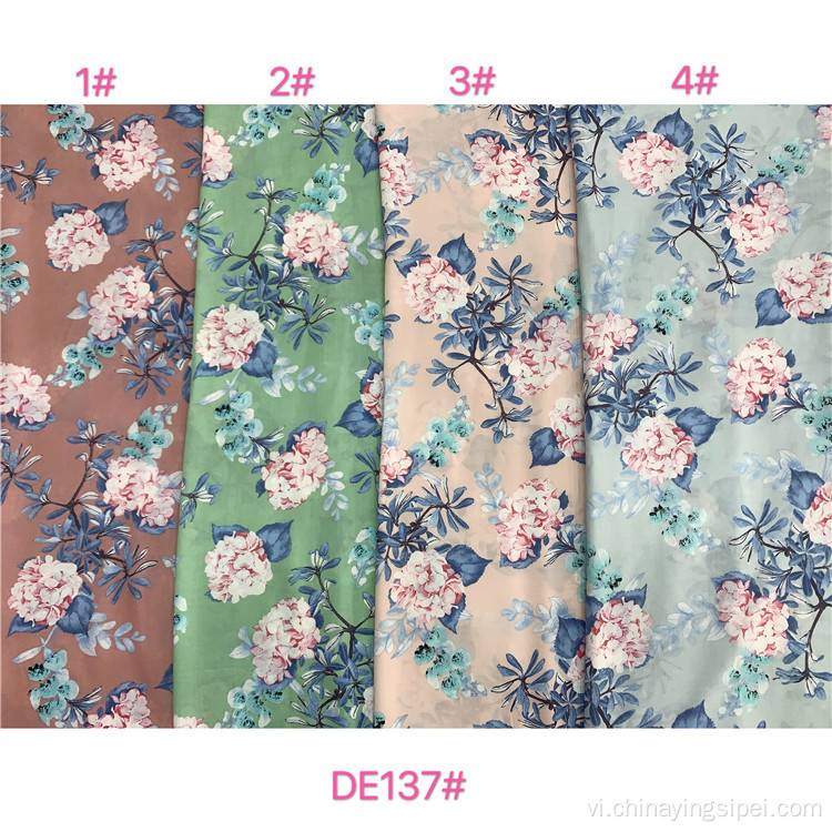 Rayon Viscose in Stock Lô vải foral poplin