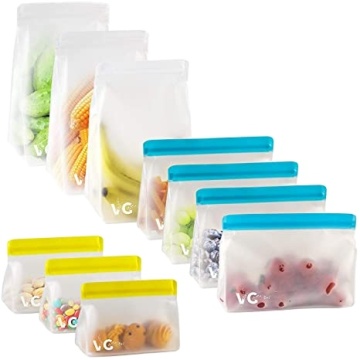 Reusable Bags Silicone Set of 10