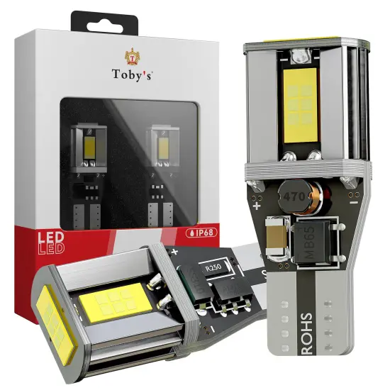 LED Car Brake Light Bulbs: 1156, BA15S, 1157, Bay15d, P21W, 33-SMD 5630, 3157, 7440, 7443 - Red and White Reverse Lamps