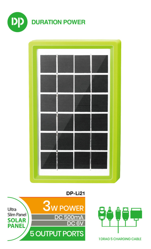 Portable Mini Solar Panel Emergency Power 3 Watt