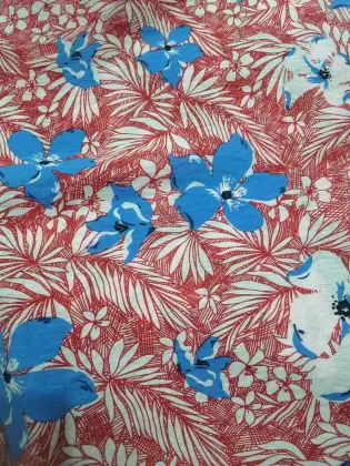 Woven Rayon Nylon Printed Fabric