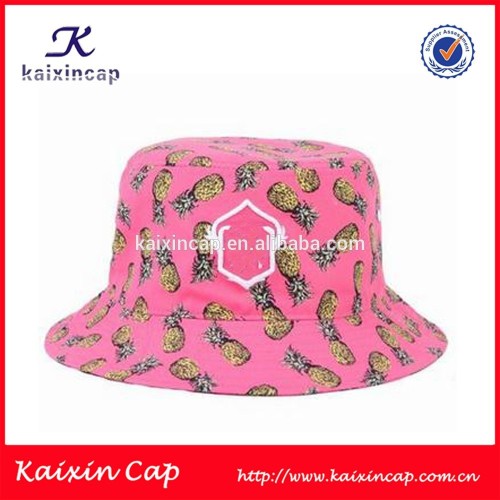 wholesale short brim flat top women flower bucket cap