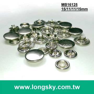 (#MB16125) DIY tooling 15mm round brass metal top prong snap button