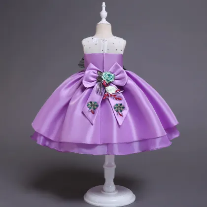 High Quality Kids Bridal Flower Girl Dress Summer Party Girls Lace Dress