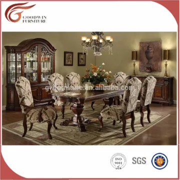 WA163 classic european style dining room furniture hand carved solid wood furniture