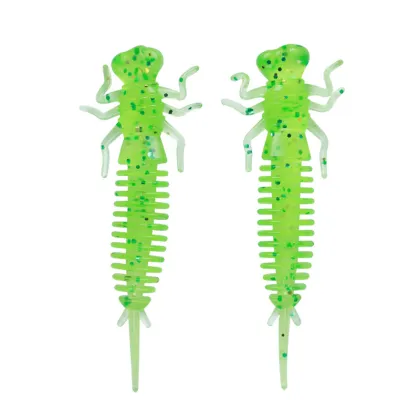 NEWMAJOR 7CM/2G Dragonfly Larvae Bait for Crucian Carp - 10pcs/bag Soft Artificial Bait for Freshwater Fishing