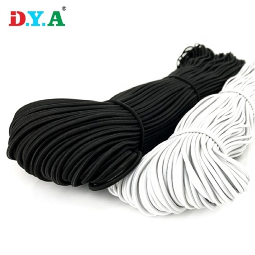 1mm/2mm/3mm/4mm/5mm black/white round rubber elastic cord binding rope