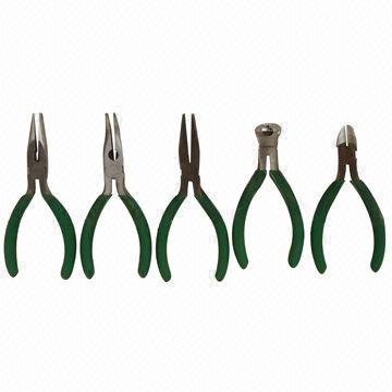 5-piece Precision Pliers Set with Tempered Alloy Steel, Durable
