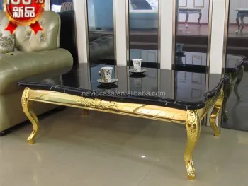C8052 Gold Coffee Table with Gold Leaf Furniture