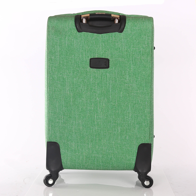 green luggage bag