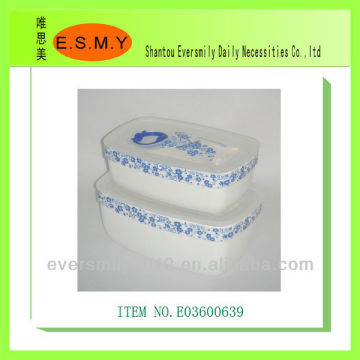 Keep Fresh Box 2 in 1 Airtight Food Box Airless Food Box Blue and White Ware