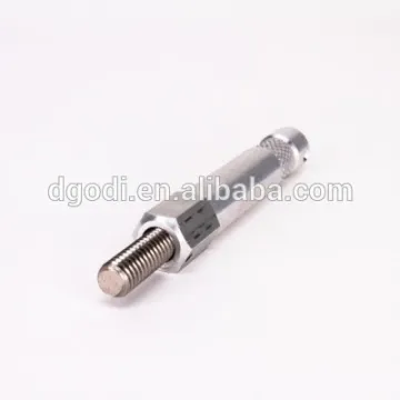 custom made outer threaded diamond knurling aluminum pin supplier