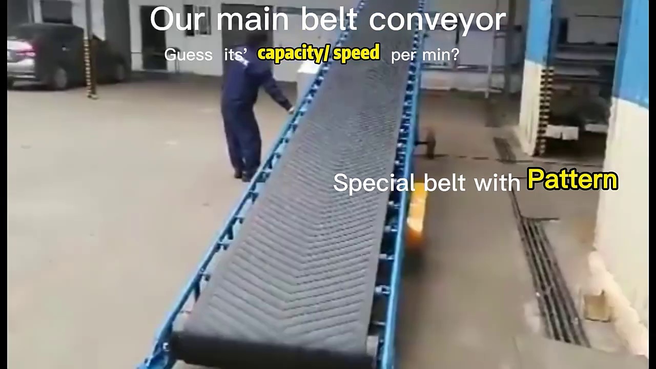 Adjustable Inclined Rubber Belt Conveyor
