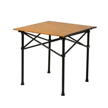 Mesa plegable para acampar: mesa de rollo de huevo portátil para patio y jardín