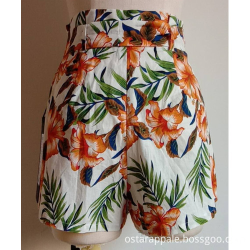 Women Shorts with Zip at Side