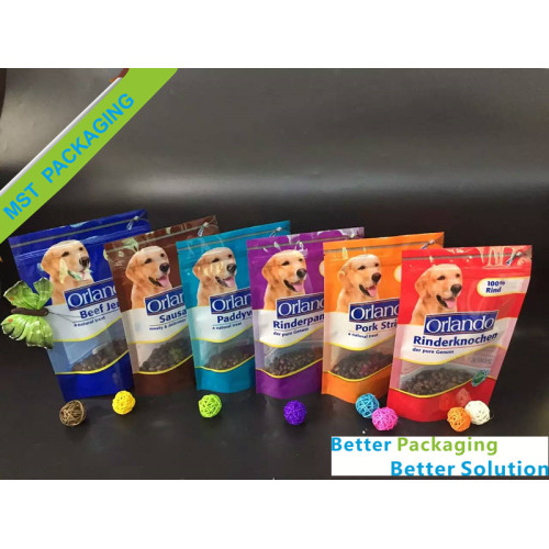 Clear Window Pet Food Stand Up Pouches