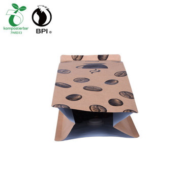 Customized Package Box Bottom Pouch Coffee Beans Bag
