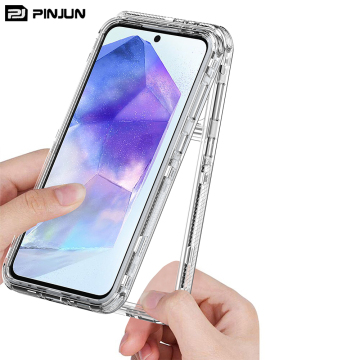 3 in 1 360 ° 360 ° Custodia acrilica chiara a prova di shock per il corpo per Samsung Galaxy A36/A16/A06S