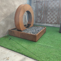 Rusty color garden decoration outdoor corten steel fountain