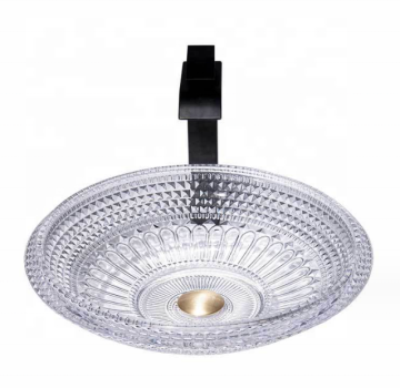 Modern Hotel Bathroom Wholesale Luxury Crystal Glass Square Vessel Sink