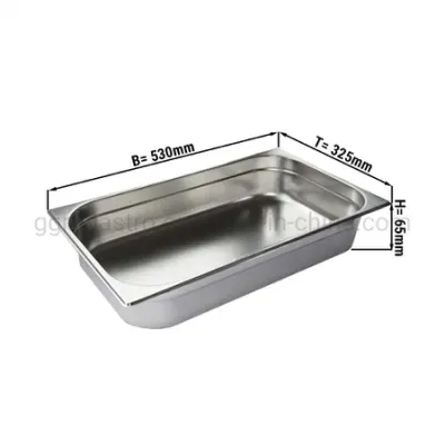 European Style Traditional Rectangle Shape Gn Pan Food Pans Stainless Steel Container Gastronorm Pan