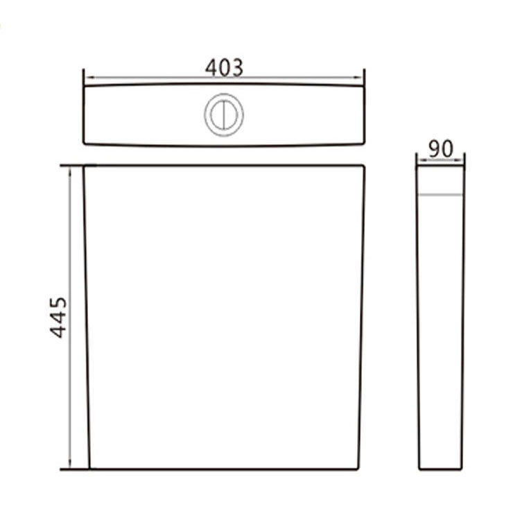 Slim Good Quality Plastic Toilet Dual Flush Tank