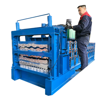 Three Layer Metal Profile Roll Forming Machine and Corrugated Roof Plate Tile Making Equipment from Manufacturers