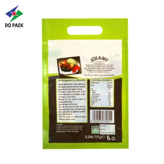 Stand Up Pouch with Zipper flat bottom bag