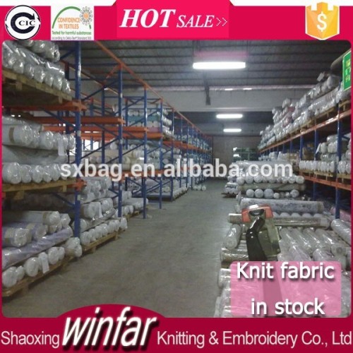 Shaoxing Winfar Manufacture lycra knitted fabric single jersey stock lot