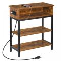 3-Tier Bedside Tables with USB and AC Ports