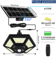 180ED Sensor Sensor Solar Lights Outdoor