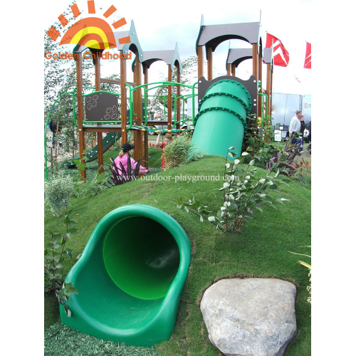 Наружная прямая игровая площадка Tube Slide For Sale