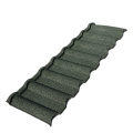 Black green metal stone coated roof tiles