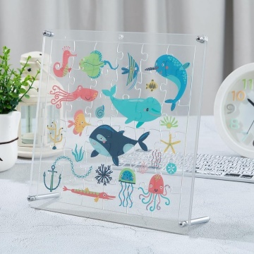 Custom Transparent Acrylic Jigsaw Puzzle for Home Decoration