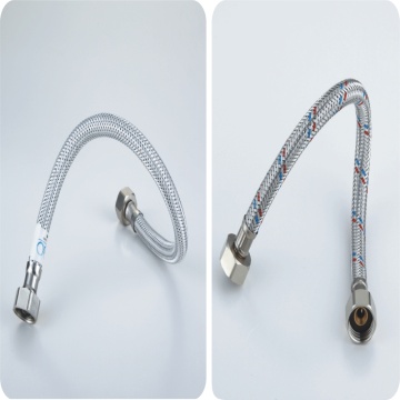 Cover metal flexible braided hose with brass nuts