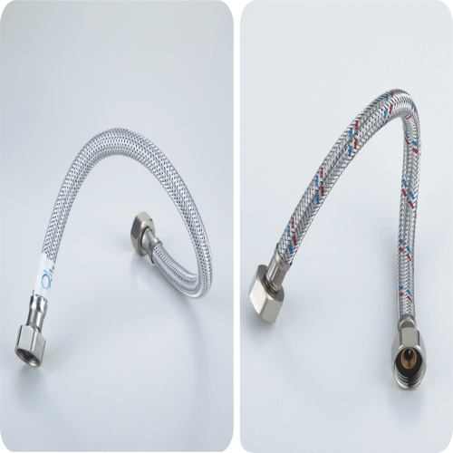 Chrome plated double locked flexible braided hose