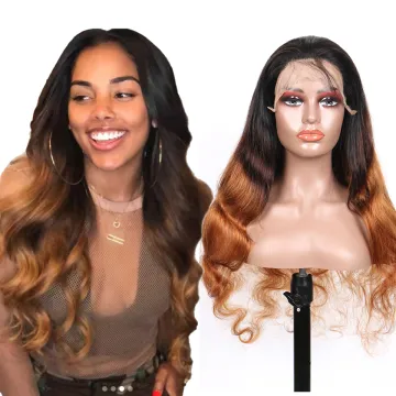 Honey Blonde Human Hair Wigs 13X4 13X6x1 Ombre Straight Highlight Lace Front Wigs