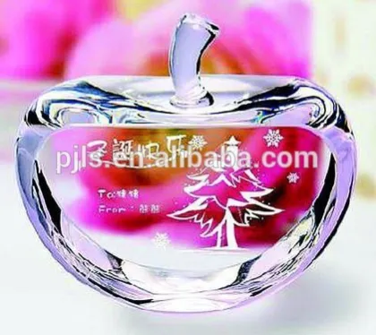 Personalized Fashion Printed Apple photo crystal apple with photo image