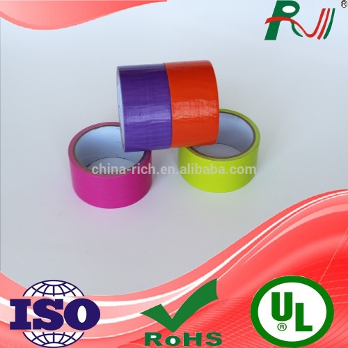 2015 Hot sale waterproof solid color duct tape for handcraft in adhesion
