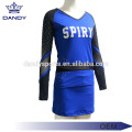 Blue Mesh Sleeve Cheerleading Cheers maka Asọmpi