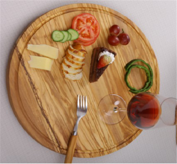 Olive Wood Round Lazy Susan