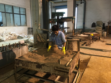 Manual shell-making production line