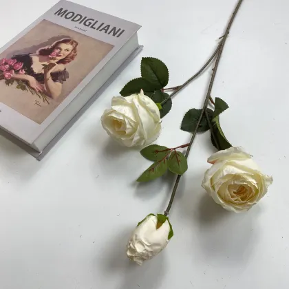 China Snow Mountain Silk Rose Artificial Flowers