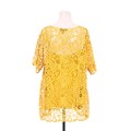 Plus size Embroidery Short Sleeve Blouse