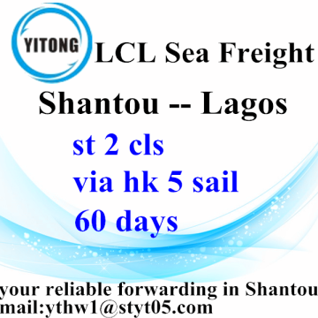 Shantou más barato LCL tarifas de flete marítimo a Lagos